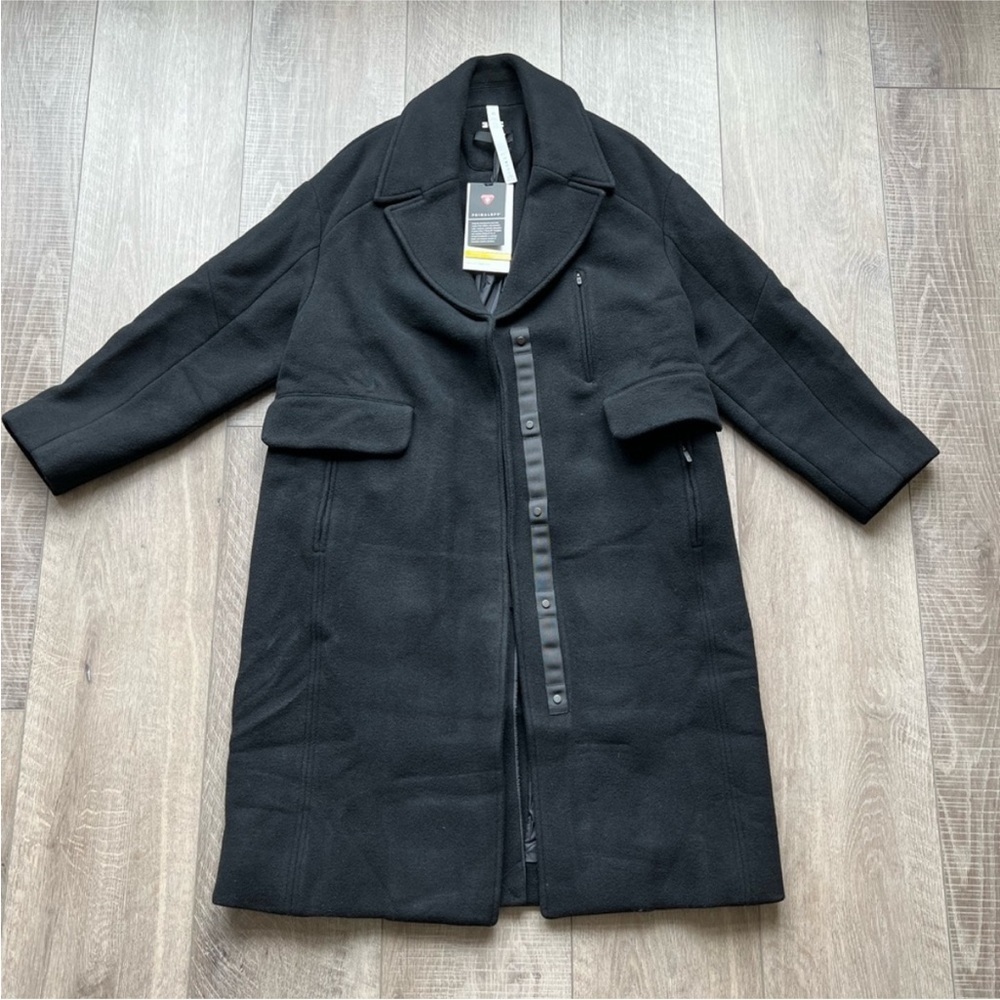 Lululemon Wool Long Coat in Black Size 6